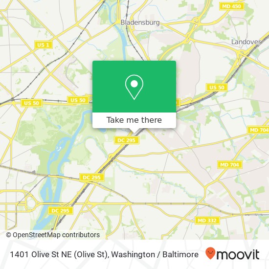 1401 Olive St NE (Olive St), Washington, DC 20019 map