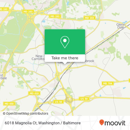 Mapa de 6018 Magnolia Ct, Lanham, MD 20706