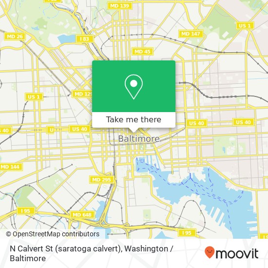 N Calvert St (saratoga calvert), Baltimore, MD 21202 map