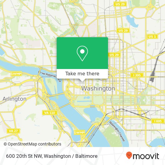 600 20th St NW, Washington (WASHINGTON), DC 20052 map