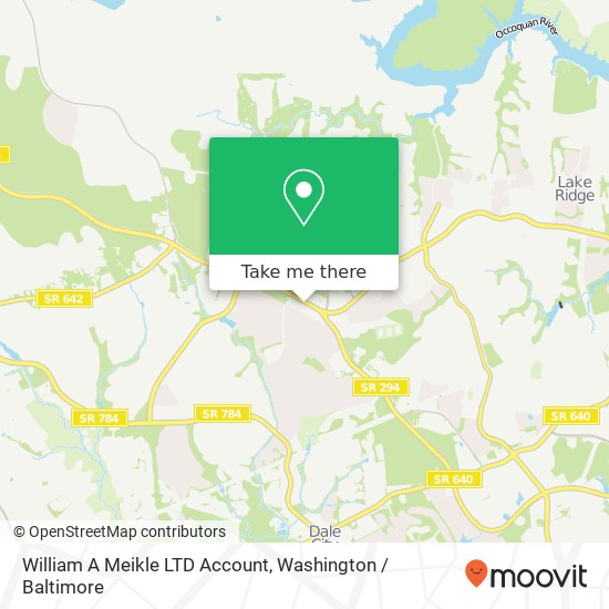 Mapa de William A Meikle LTD Account, 4328 Ridgewood Center Dr