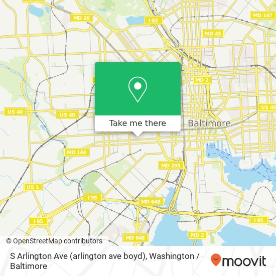 S Arlington Ave (arlington ave boyd), Baltimore, MD 21223 map