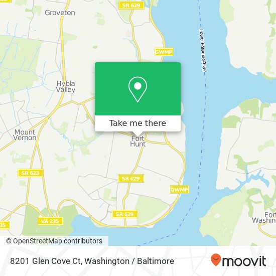 8201 Glen Cove Ct, Alexandria, VA 22308 map