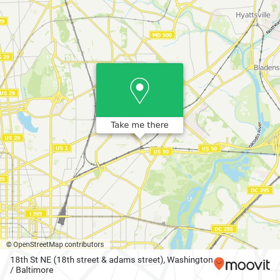 18th St NE (18th street & adams street), Washington, DC 20018 map