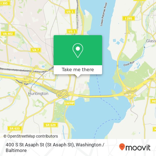 Mapa de 400 S St Asaph St (St Asaph St), Alexandria, VA 22314