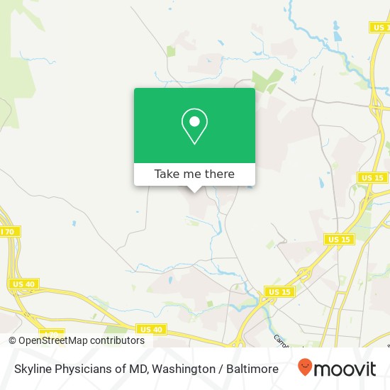 Mapa de Skyline Physicians of MD, 2110 Walnut Ridge Ct