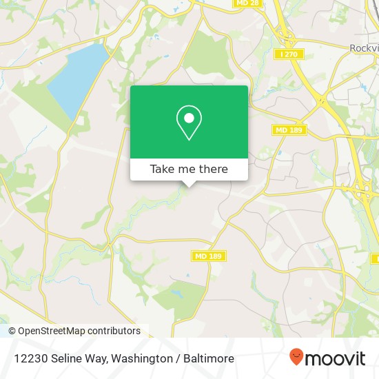 Mapa de 12230 Seline Way, Potomac, MD 20854