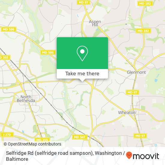 Mapa de Selfridge Rd (selfridge road sampson), Silver Spring (SILVER SPRING), MD 20906