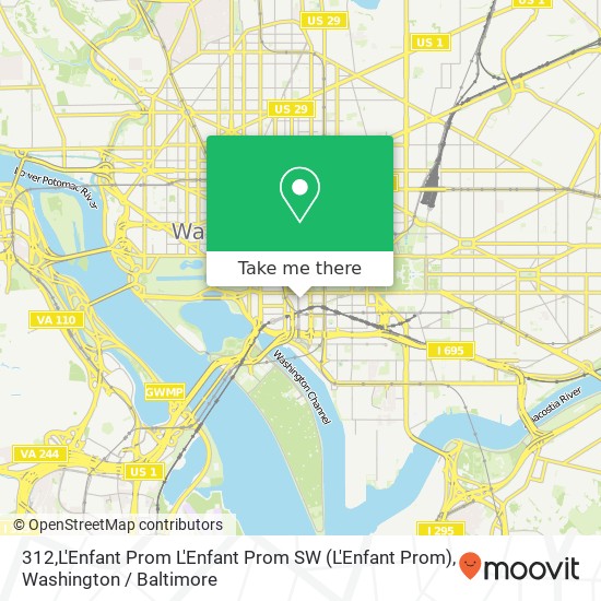 312,L'Enfant Prom L'Enfant Prom SW (L'Enfant Prom), Washington, DC 20024 map