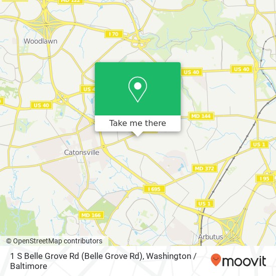 1 S Belle Grove Rd (Belle Grove Rd), Catonsville (BALTIMORE), MD 21228 map
