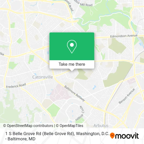 Mapa de 1 S Belle Grove Rd