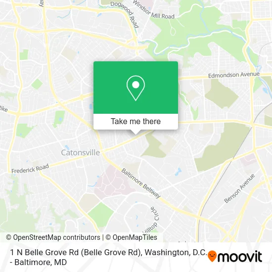 Mapa de 1 N Belle Grove Rd