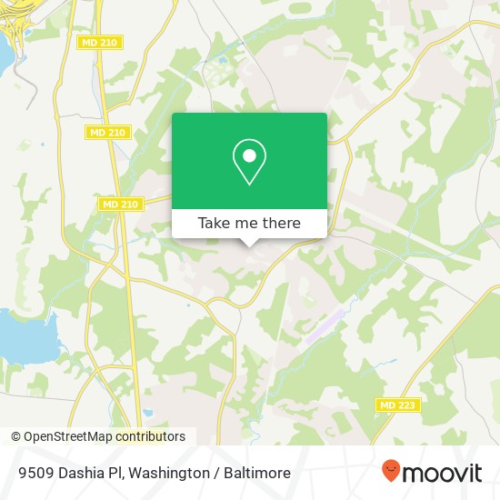 9509 Dashia Pl, Fort Washington, MD 20744 map