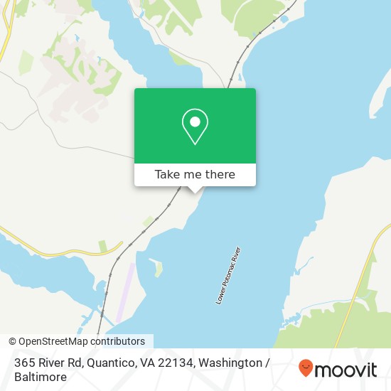 Mapa de 365 River Rd, Quantico, VA 22134