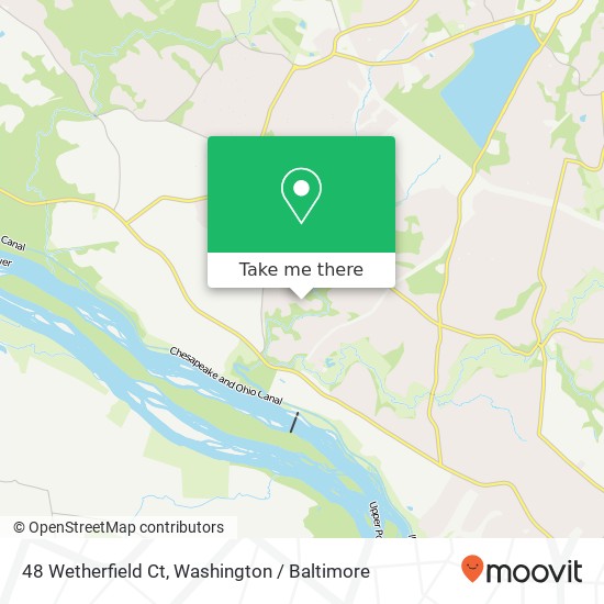 Mapa de 48 Wetherfield Ct, Potomac, MD 20854