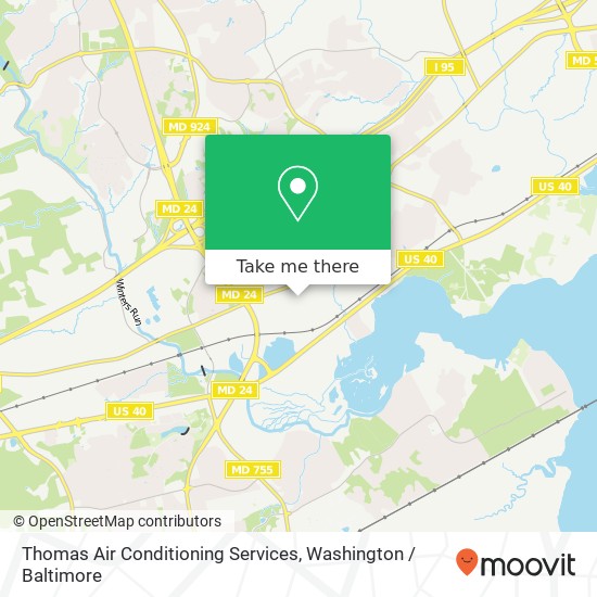 Mapa de Thomas Air Conditioning Services, 1301 Continental Dr