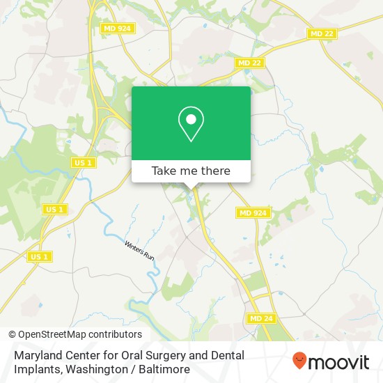 Mapa de Maryland Center for Oral Surgery and Dental Implants, 615 W MacPhail Rd