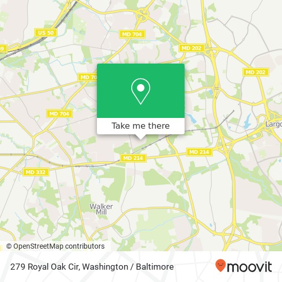 Mapa de 279 Royal Oak Cir, Hyattsville, MD 20785