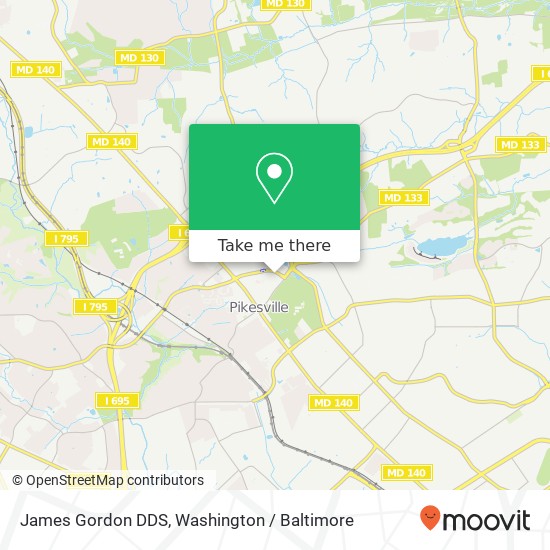 Mapa de James Gordon DDS, 3635 Old Court Rd