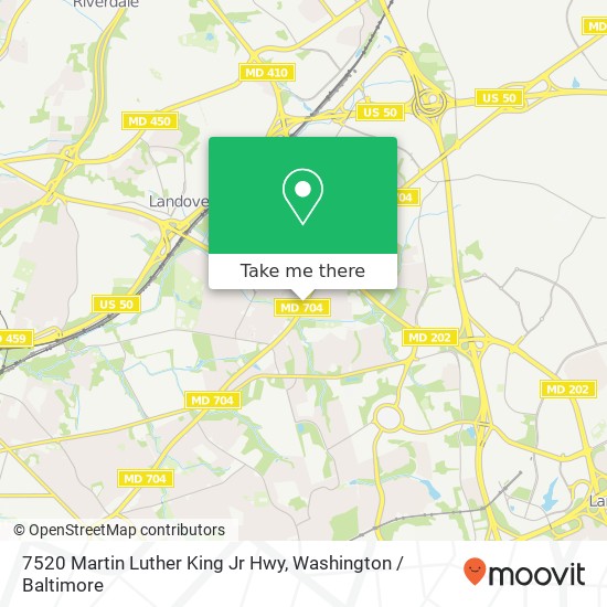 Mapa de 7520 Martin Luther King Jr Hwy, Hyattsville, MD 20785
