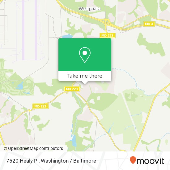 Mapa de 7520 Healy Pl, Upper Marlboro (MARLBORO), MD 20772