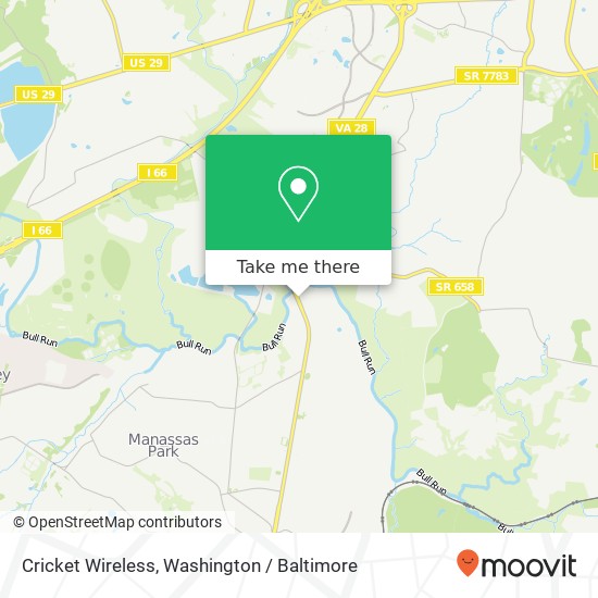 Mapa de Cricket Wireless