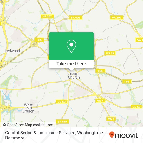 Mapa de Capitol Sedan & Limousine Services