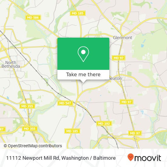 Mapa de 11112 Newport Mill Rd, Kensington, MD 20895