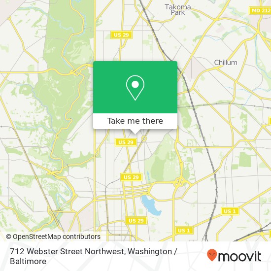 Mapa de 712 Webster Street Northwest, 712 Webster St NW, Washington, DC 20011, USA