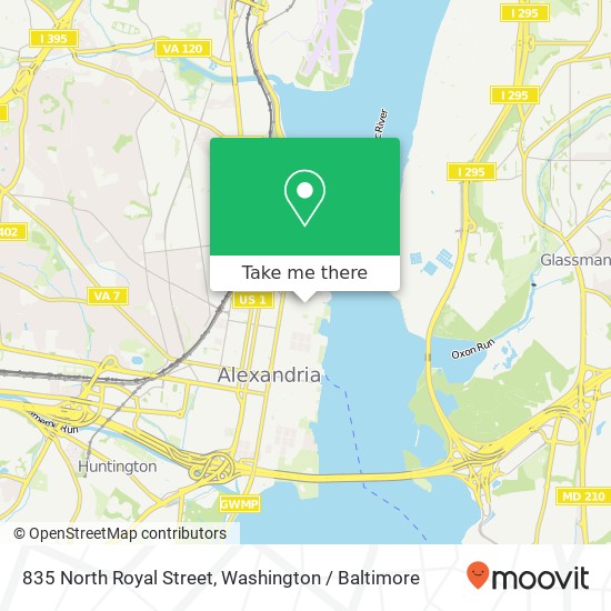 835 North Royal Street, 835 N Royal St, Alexandria, VA 22314, USA map