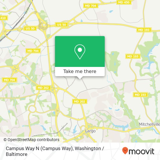 Campus Way N (Campus Way), Bowie, MD 20721 map