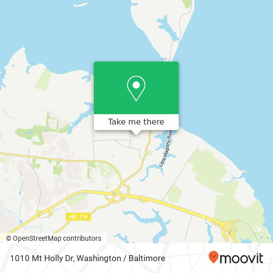 Mapa de 1010 Mt Holly Dr, Annapolis, MD 21409