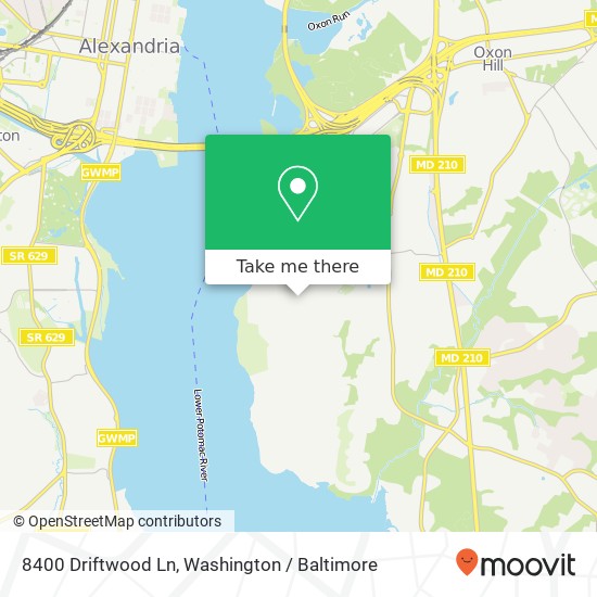 8400 Driftwood Ln, Fort Washington, MD 20744 map