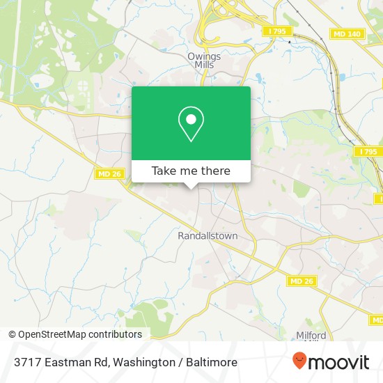 3717 Eastman Rd, Randallstown, MD 21133 map