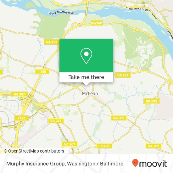 Murphy Insurance Group, 1306 Vincent Pl map