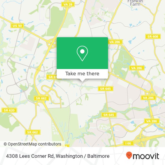 Mapa de 4308 Lees Corner Rd, Chantilly, VA 20151