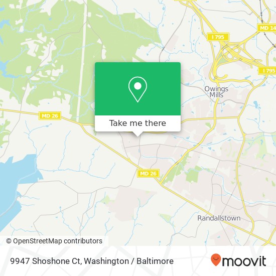 9947 Shoshone Ct, Randallstown, MD 21133 map