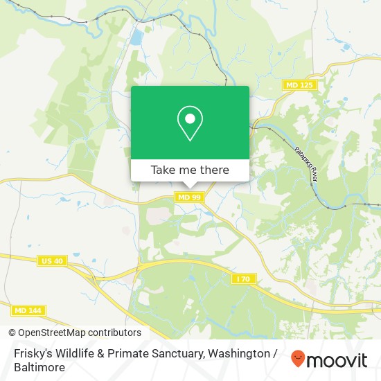 Frisky's Wildlife & Primate Sanctuary, 10790 Old Frederick Rd map