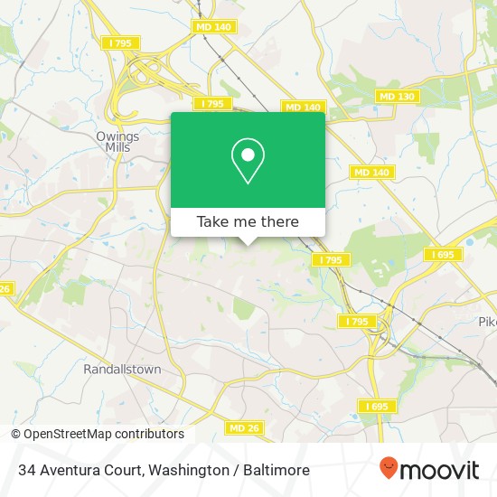 34 Aventura Court, 34 Aventura Ct, Randallstown, MD 21133, USA map