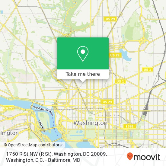 1750 R St NW (R St), Washington, DC 20009 map
