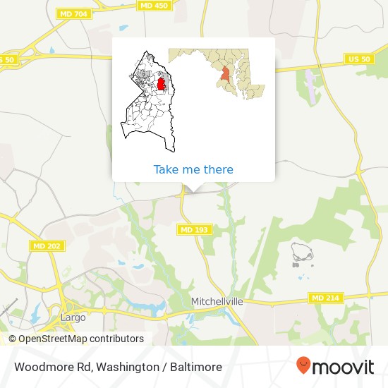 Mapa de Woodmore Rd, Bowie, MD 20721