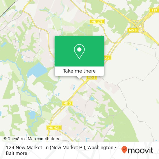 Mapa de 124 New Market Ln (New Market Pl), Gambrills, MD 21054