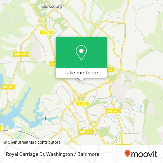 Mapa de Royal Carriage Dr, Germantown, MD 20876