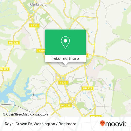 Mapa de Royal Crown Dr, Germantown, MD 20876