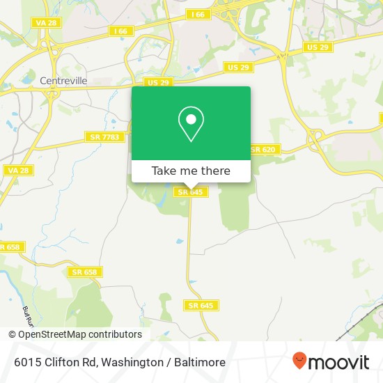 Mapa de 6015 Clifton Rd, Clifton, VA 20124