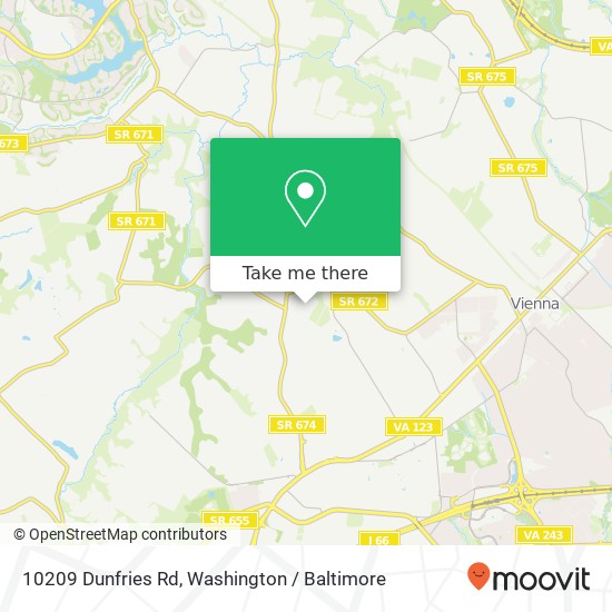 Mapa de 10209 Dunfries Rd, Vienna, VA 22181