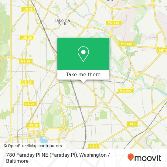 780 Faraday Pl NE (Faraday Pl), Washington, DC 20017 map