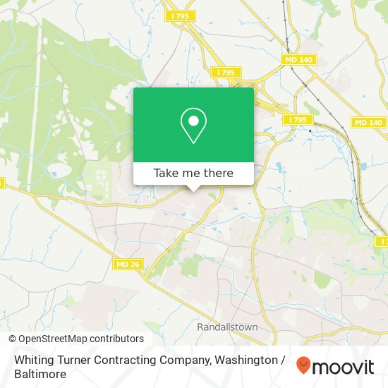 Mapa de Whiting Turner Contracting Company