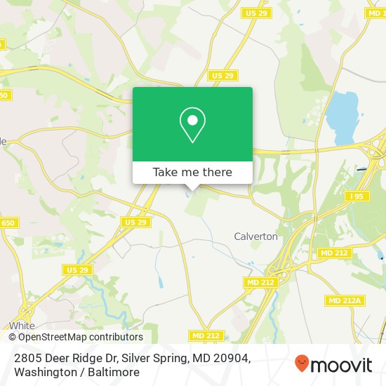 2805 Deer Ridge Dr, Silver Spring, MD 20904 map