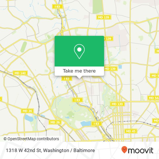 1318 W 42nd St, Baltimore, MD 21211 map